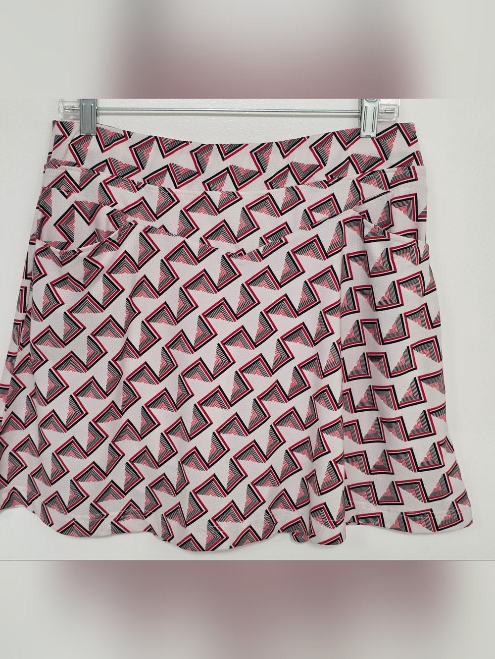 Sport Haley Pink and Black Geometric A-Line Skirt